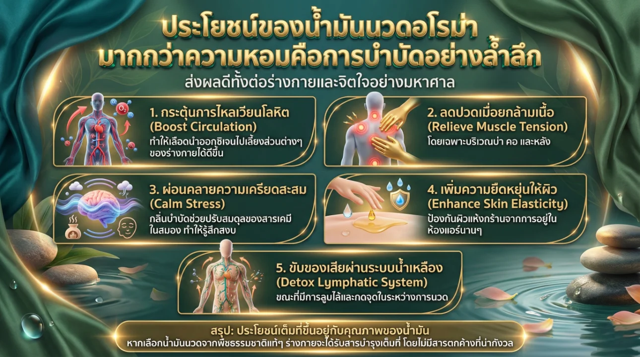 ประโยชน์ของน้ำมันนวดอโรม่า